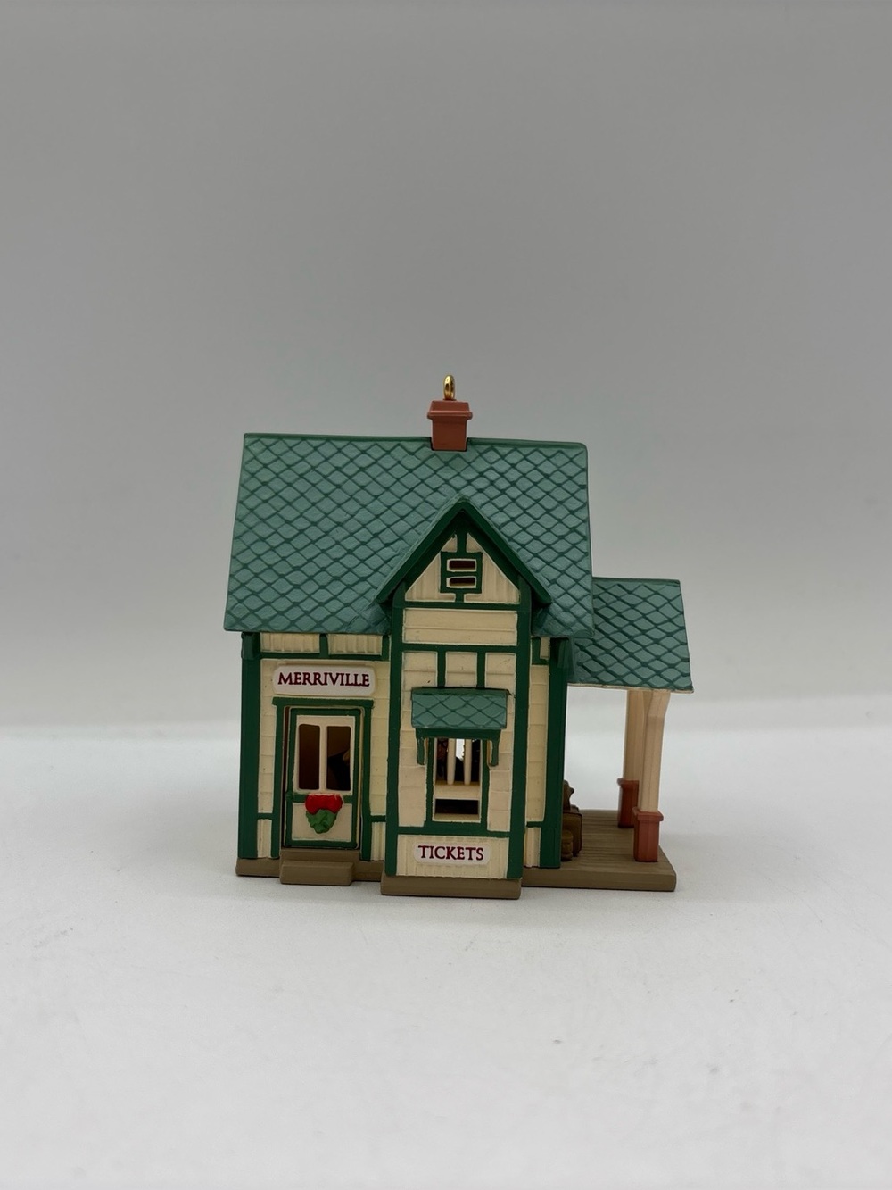 Hallmark Keepsake Magic 1987 Vintage Train Station Lighted Ornament